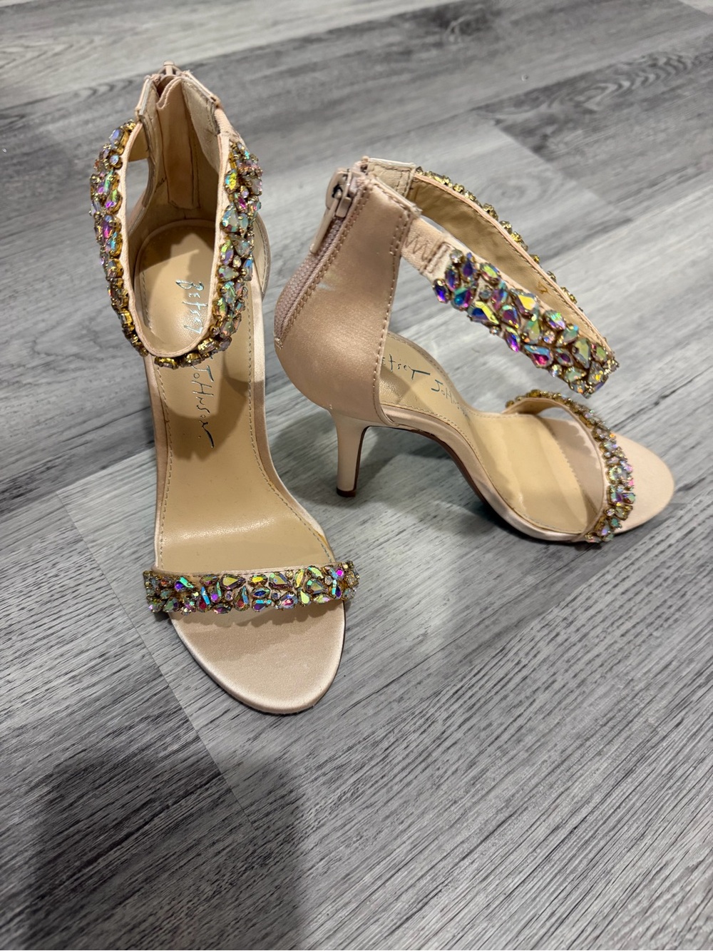 Betsey Johnson Angie Womens Jeweled Heels